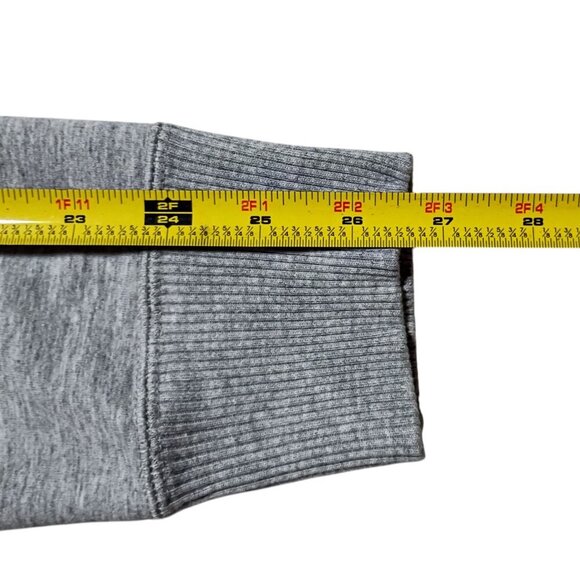 PUMA Women’s L Gray White Graphic Logo Athletic Pullover Sweatshirt Sportwear - Picture 3 of 12